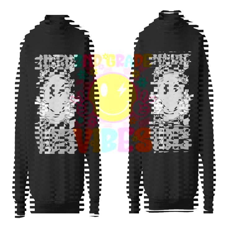 2年生 バイブス スマイルフェイス 新学期 2年生 スウェットシャツ