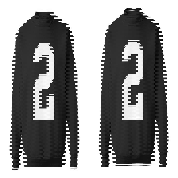 2番の大学スポーツスタイル。ホワイト。 スウェットシャツ