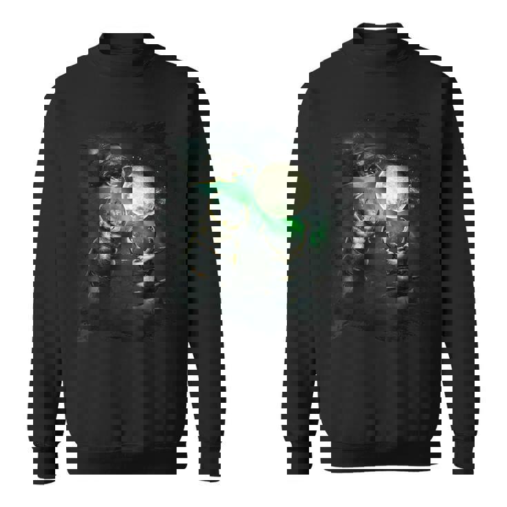 3 サイ クワガタ カブトムシ 月 三匹狼 ハウリング スウェットシャツ