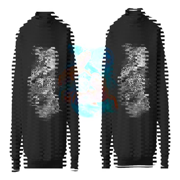 3ムーンヤモリ面白い爬虫類ヒョウトカゲヤモリアートノベルティ スウェットシャツ
