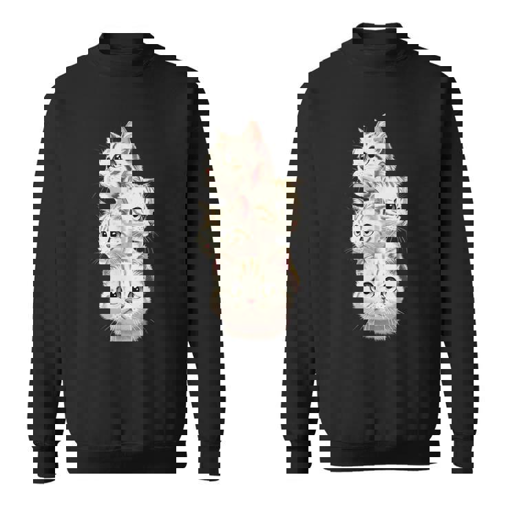 4 匹のかわいい猫 猫愛好家に最適 スウェットシャツ