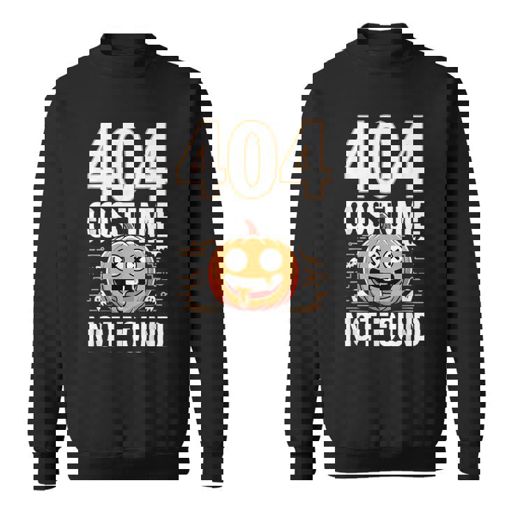 404 コスチューム未発見 ピクセルアート ハロウィンデザイン スウェットシャツ