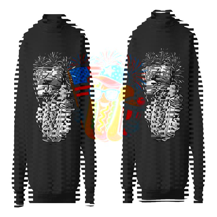 4Th Of July Hotdog Independence Day Patriotic Fourth Of July Sweatshirt