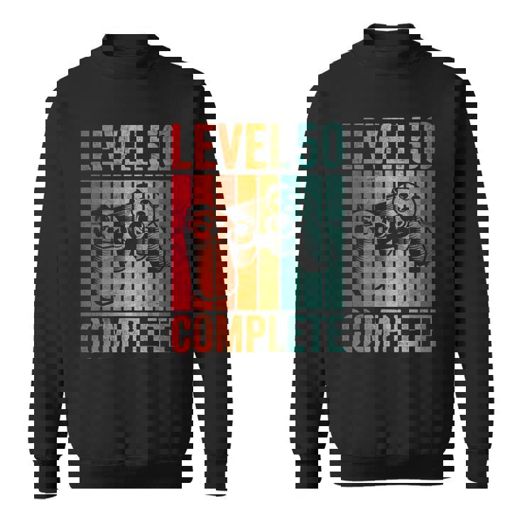 50歳 誕生日 男の子 男 レベル コンプリート 50歳 スウェットシャツ