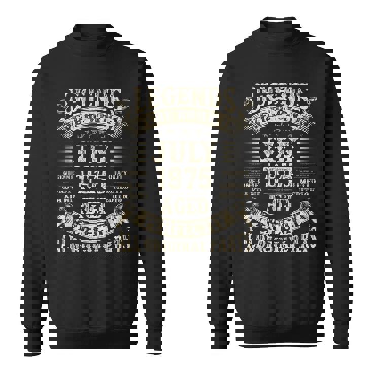 50歳の男性への50歳の誕生日プレゼント 1975年7月 スウェットシャツ