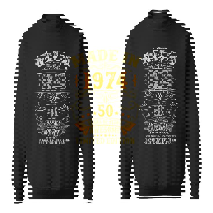 50歳ギフト メンズ ヴィンテージ 1974年 50歳の誕生日 スウェットシャツ
