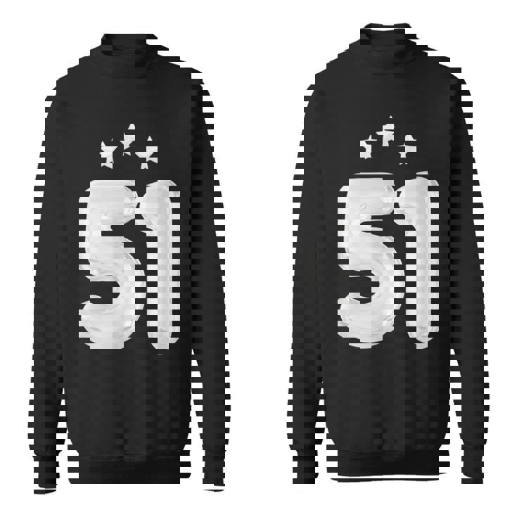 51 歳の誕生日番号 51 バルーン 51 歳の誕生日 スウェットシャツ