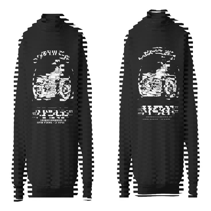 60歳のバイカー。1963年生まれの還暦 バイク オートバイ スウェットシャツ