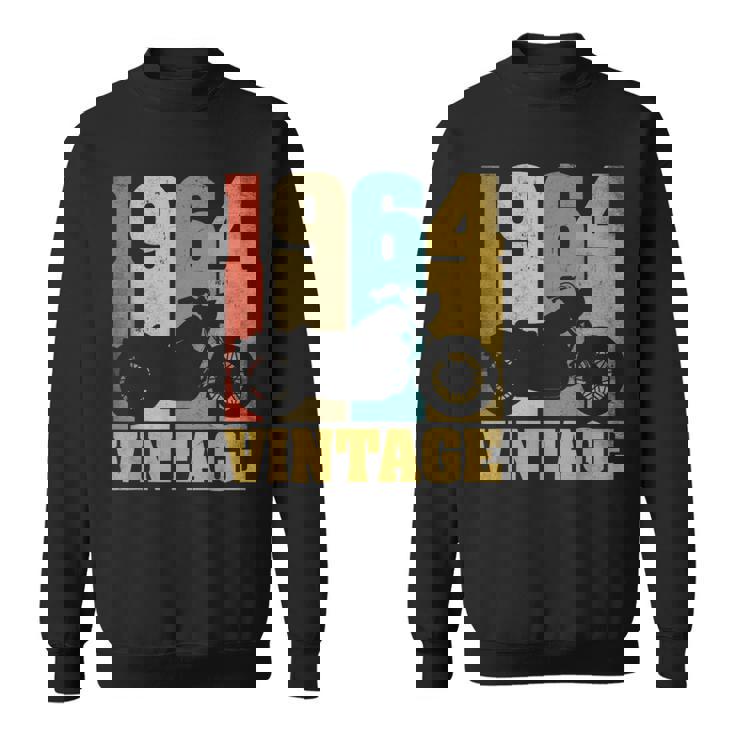 61 歳の誕生日バイカーギフトtシャツ-ヴィンテージ1964バイク スウェットシャツ