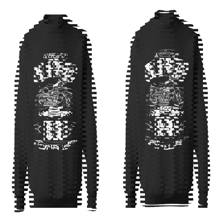 66 歳の誕生日男性オートバイ バイクに乗る人 1958 スウェットシャツ