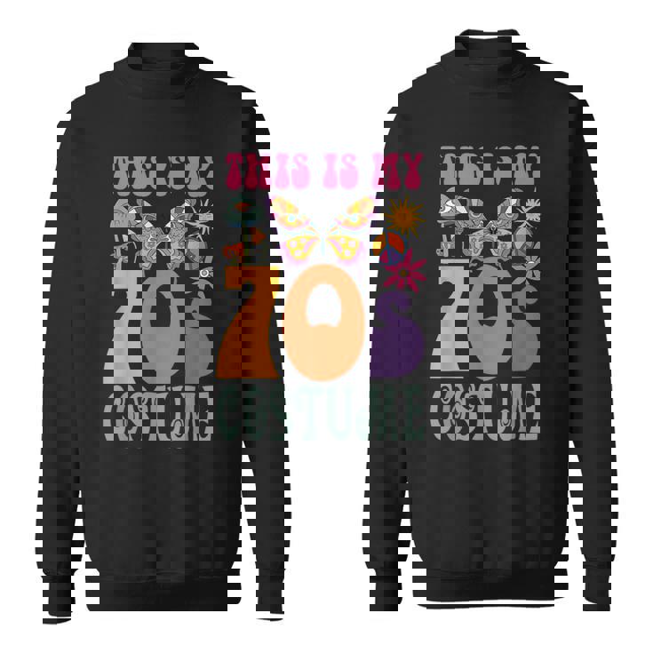 70年代ディスコ衣装 男女兼用 Peace Love ヒッピーコスチューム スウェットシャツ