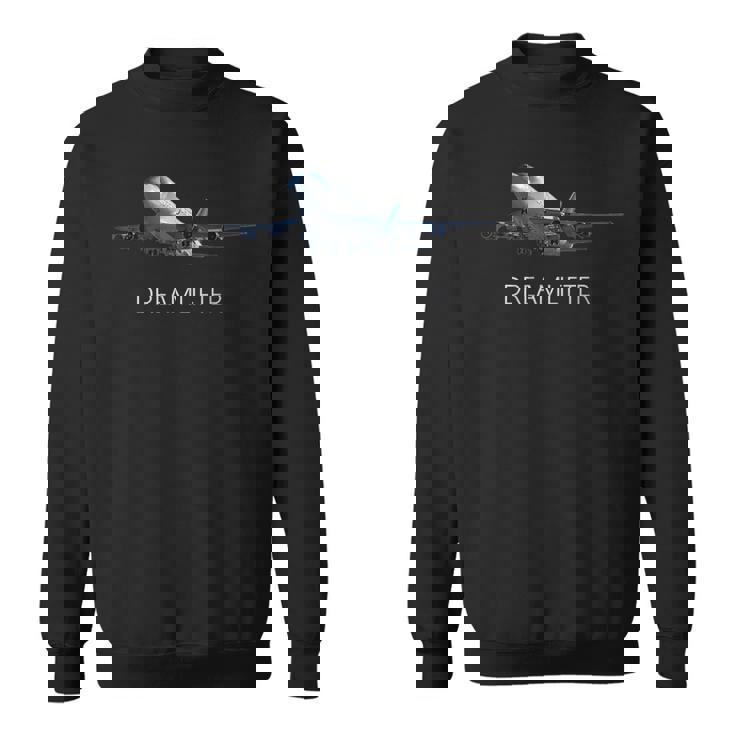 747-400Lcfドリームリフターヒストリカル飛行機 スウェットシャツ