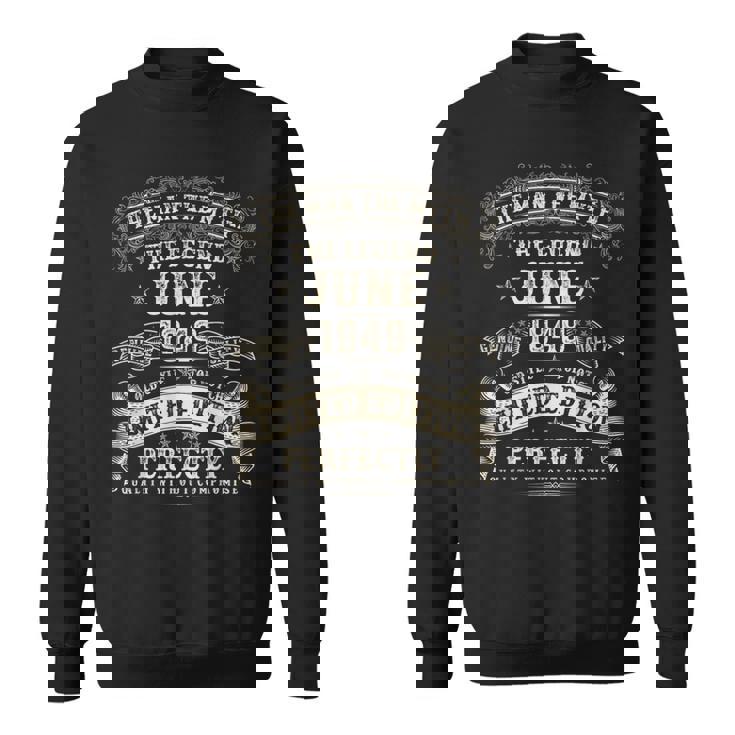 76歳 誕生日プレゼント 男性用 1949年6月 76歳の誕生日 スウェットシャツ