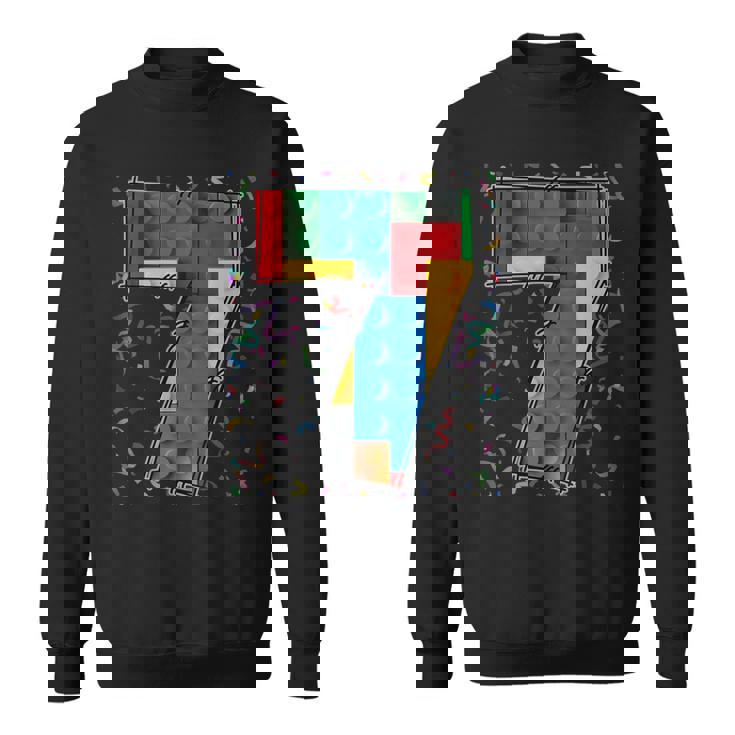 7歳 ブロック 建物 マスタービルダー 7歳の誕生日 男の子 スウェットシャツ