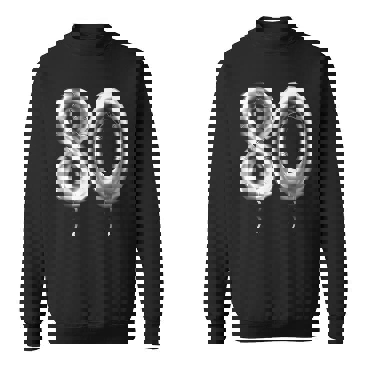 80歳の誕生日バルーン 装飾バルーン 80年目 スウェットシャツ