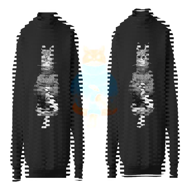 A Cozy Cat Wear Aweater And お揃い パンツ スウェットシャツ