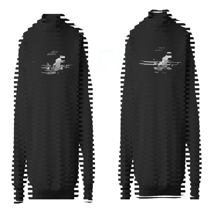 A350 旅客機、旅客機、飛行機、広胴機 スウェットシャツ