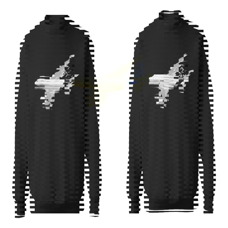 A380旅客機、航空会社、ジェット機、飛行機 スウェットシャツ
