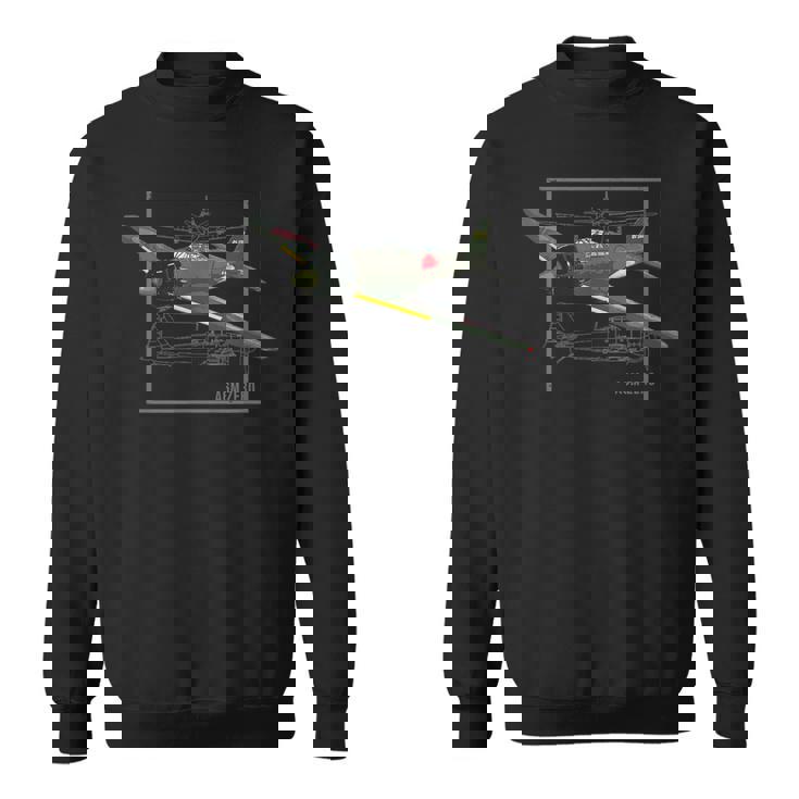 A6mゼロ日本第二次世界大戦戦闘機 スウェットシャツ