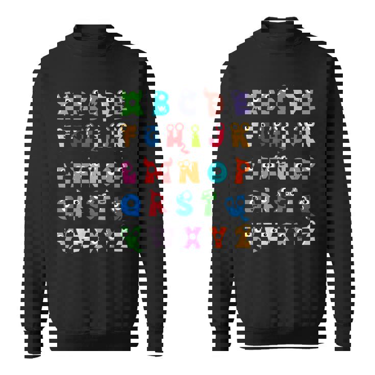 Abc かわいいモンスター アルファベット ハロウィン 先生 コスチューム キッズ スウェットシャツ