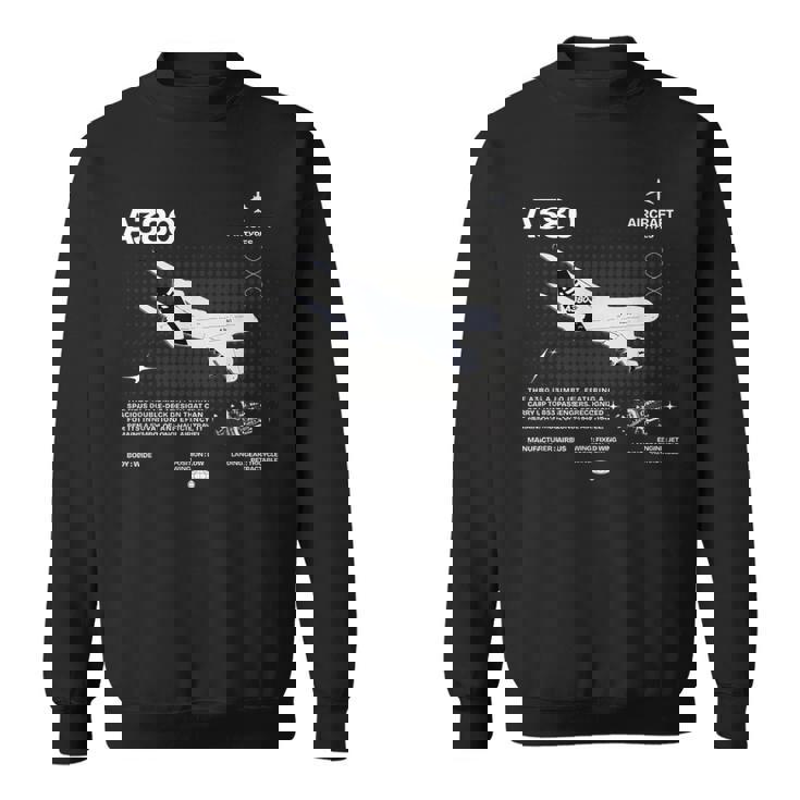 Airbus-A318 エアクラフト ホワイト スウェットシャツ