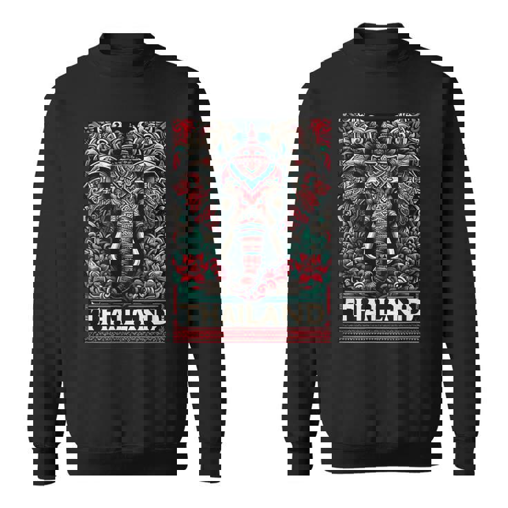 Amezing タイチャン 美しい象 タイ柄 スウェットシャツ