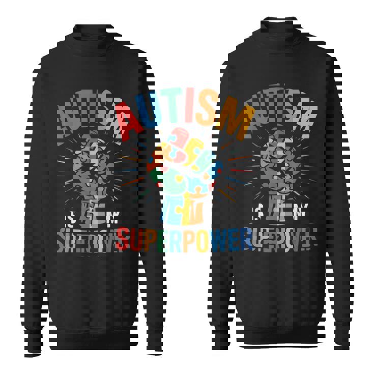 Autism Is Myuperpower 自閉症啓発パズル プライド スウェットシャツ