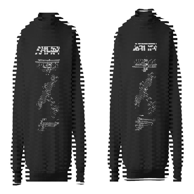 Avro 504 Ww1 複葉機 スウェットシャツ