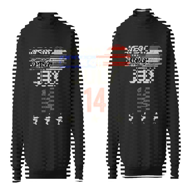 Awesome 7月14日 ヴィンテージ アメリカ国旗 クラシック 7月14日 スウェットシャツ