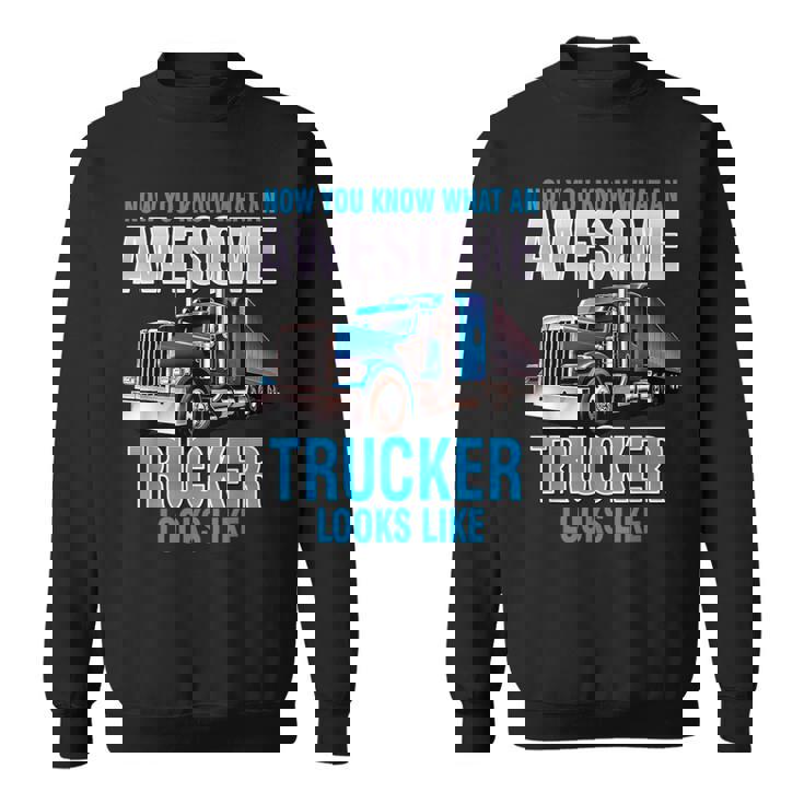 Awesome Trucker セミトラックドライバー ビッグリグ トラッカー スウェットシャツ