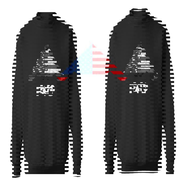 B-2 Bomber Military Stealth Airplane American Flag Sweatshirt