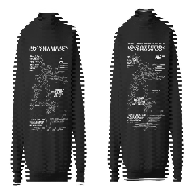 B-52 ストラトフォートレス仕様 軍用機 B52 スウェットシャツ