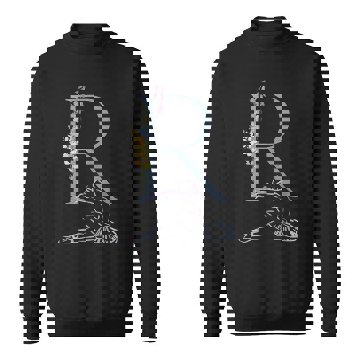 Balla バレリーナ イニシャル 名 R ダンス モノグラム バレエ スウェットシャツ