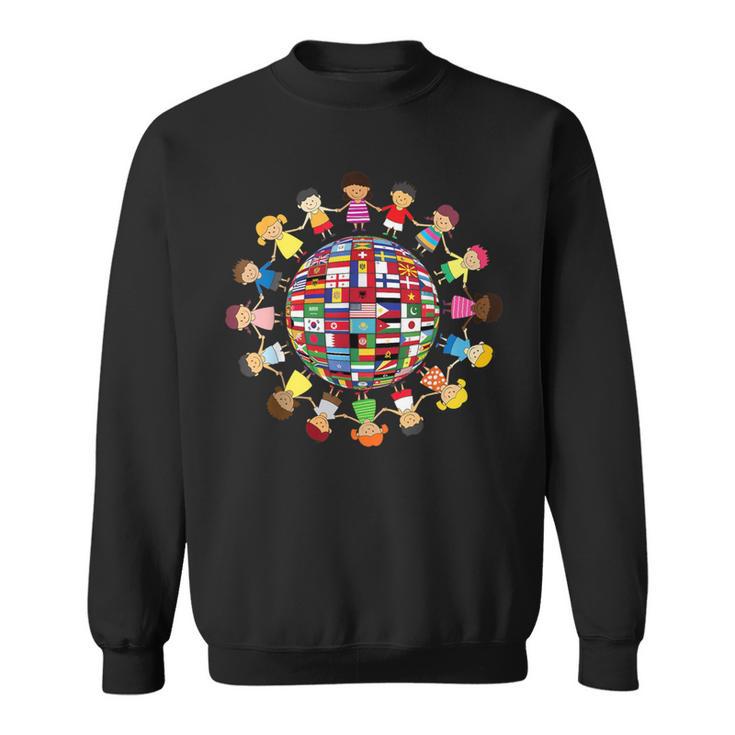 Banderas Del Mundo Cultural Diversidad Niños Alrededor Del Mundo Camisa de entrenamiento