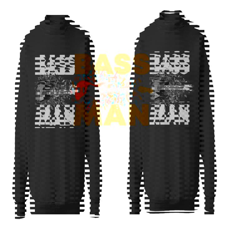 Bass Man 面白いバスプレーヤー ギタリスト ベーシスト ミュージシャン スウェットシャツ