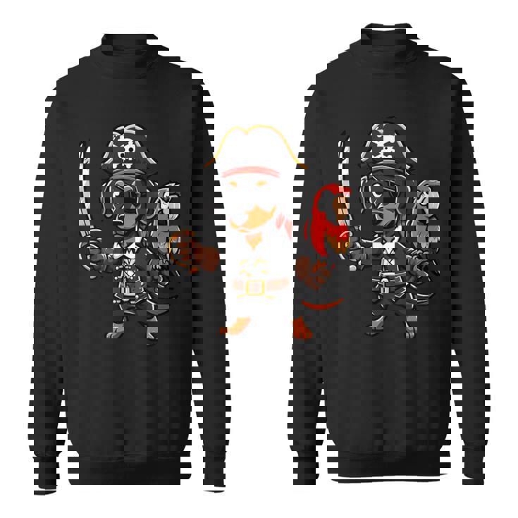 Bassotto Pirata Divertente Cane Capitano Felpa