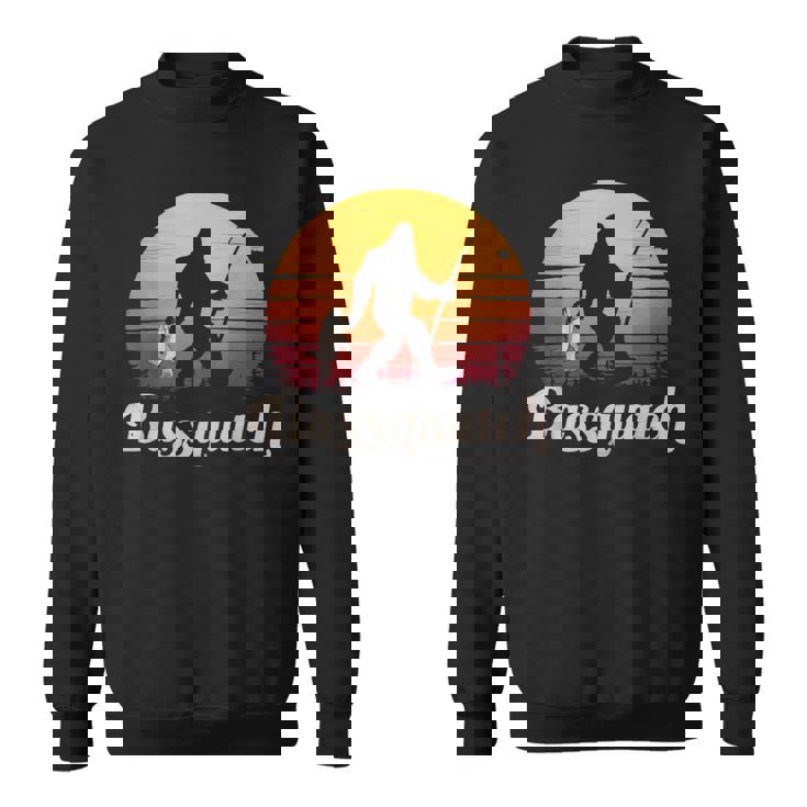 Basssquatch ビッグフット 釣り バス フォレスト シルエット スウェットシャツ