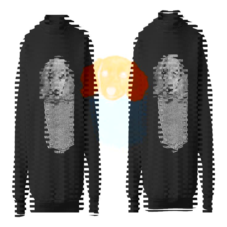 Beagle In My Pocket シャツ かわいい子犬 ダックスフンド ドッグシャツ スウェットシャツ