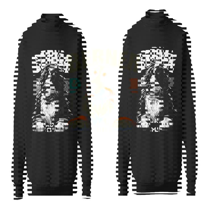 Berner And Chill バーニーズマウンテンドッグ 面白いグラフィックtシャツ スウェットシャツ