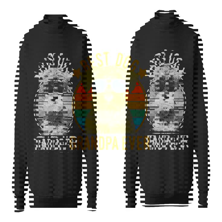 Best Dog Grandpa Ever ミニチュア シュナウザー 父の日 スウェットシャツ