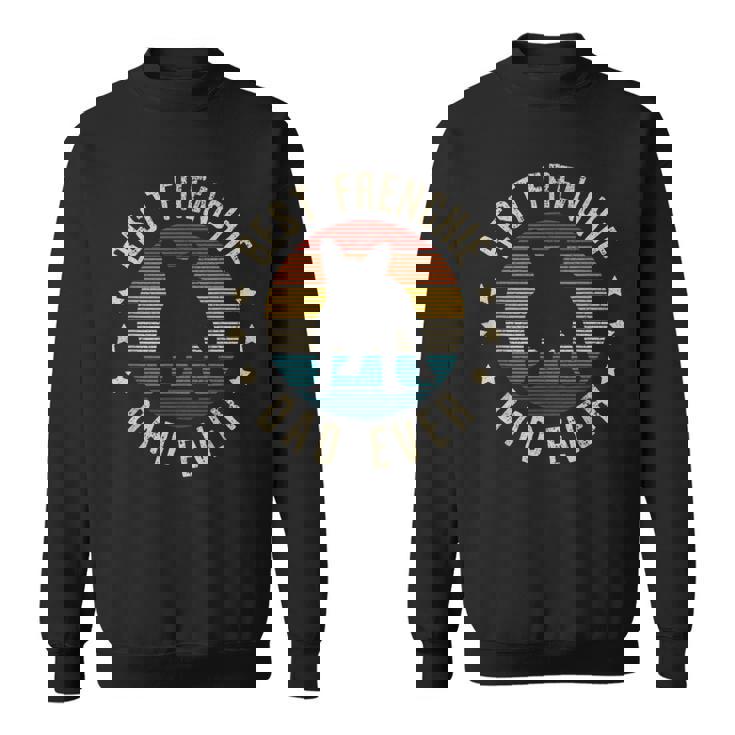 Best Frenchie Dad Ever ヴィンテージ フレンチブルドッグ 面白いギフト スウェットシャツ