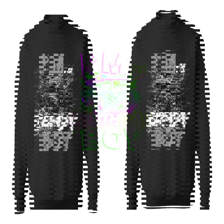 Im The Birthday Monster Truck Group Family Matching Party Sweatshirt
