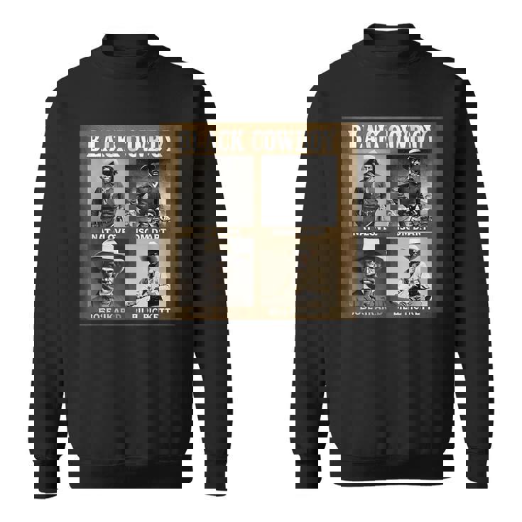 Black Cowboy Western Rodeo Melanin Black History Texas Retro Sweatshirt