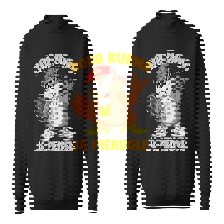 Bober Kurwa Meme Polska ビールコスチューム 面白い はいピエルドールボブル スウェットシャツ