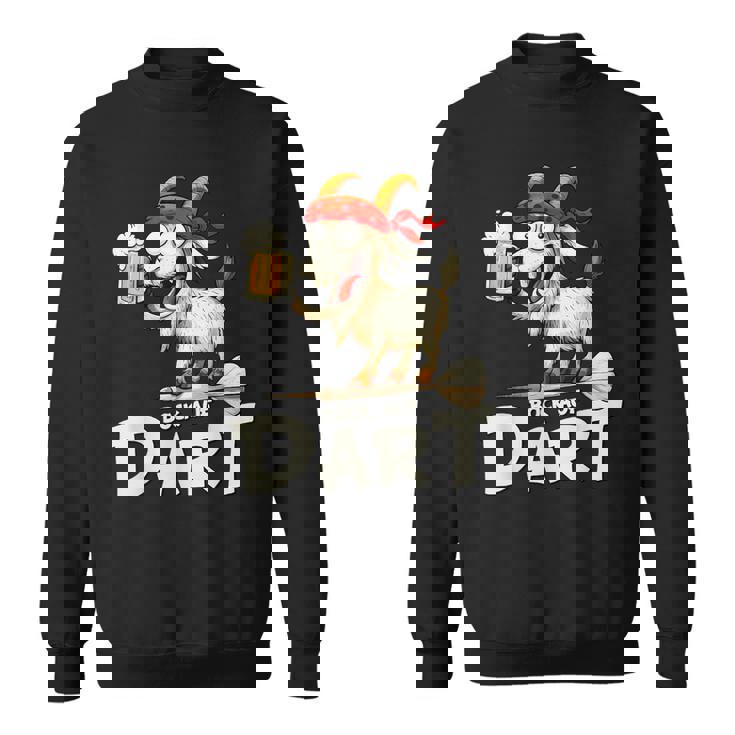 Bock Auf Dart ヤギとビールジョッキ 面白いダーツプレーヤー スウェットシャツ