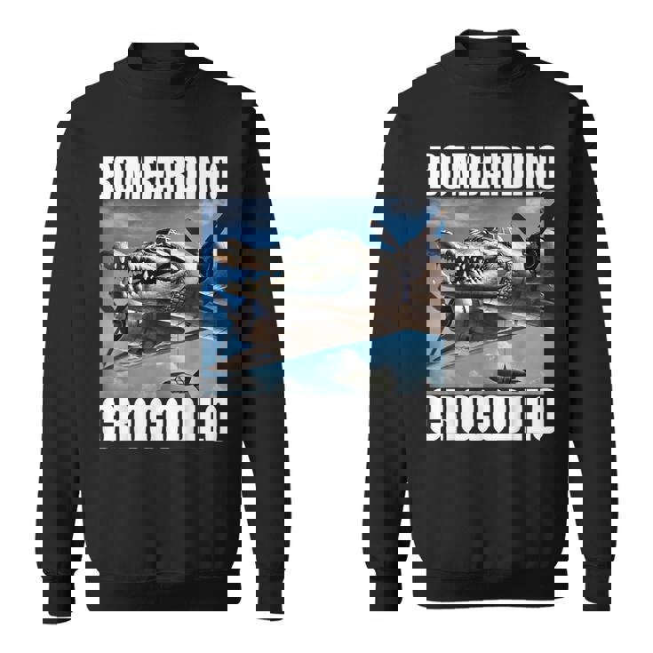 Bombardino Crocodilo イタリアンブレインロットミーム スウェットシャツ