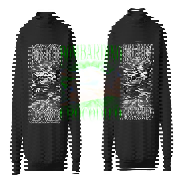 Bombardino Crocodilo イタリアンブレイン 面白い クロコダイル ミーム スウェットシャツ