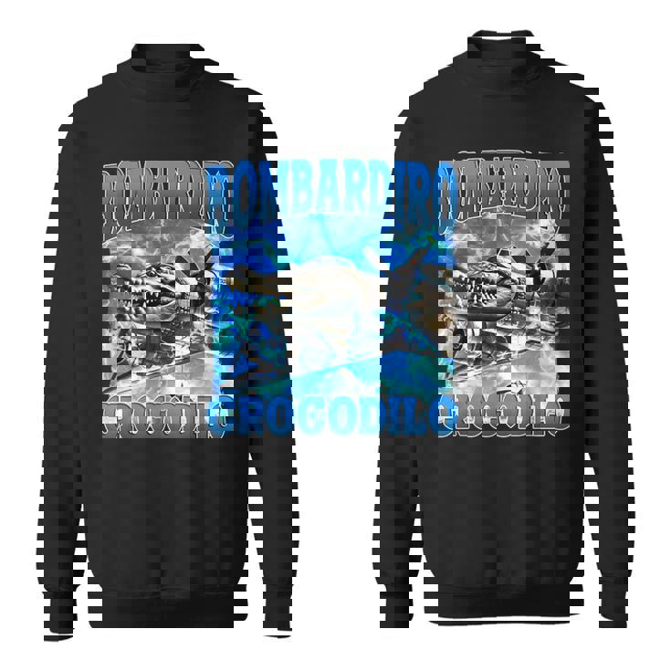 Bombardiro Crocodilo 面白い イタリアン ブレイン ミーム ブーツレッグ スウェットシャツ