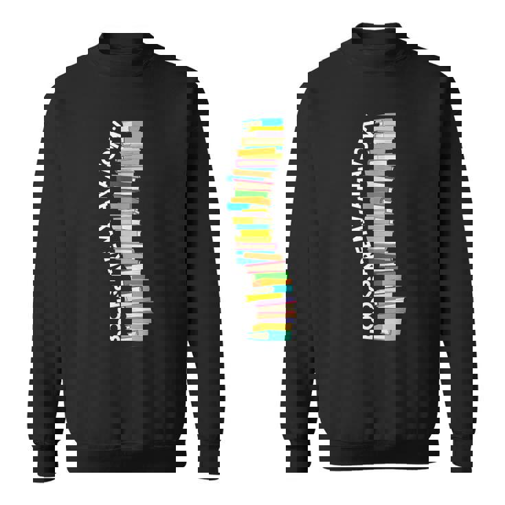 Books Are My Anatomy 背骨ブックワーム 読書 スウェットシャツ