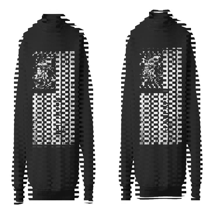 Boxerintage Boxing American Flag Boxing Distressed スウェットシャツ